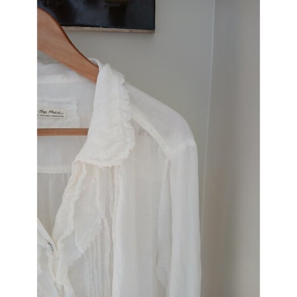 Free People White Button Down Shirt - Picture 3 of 10